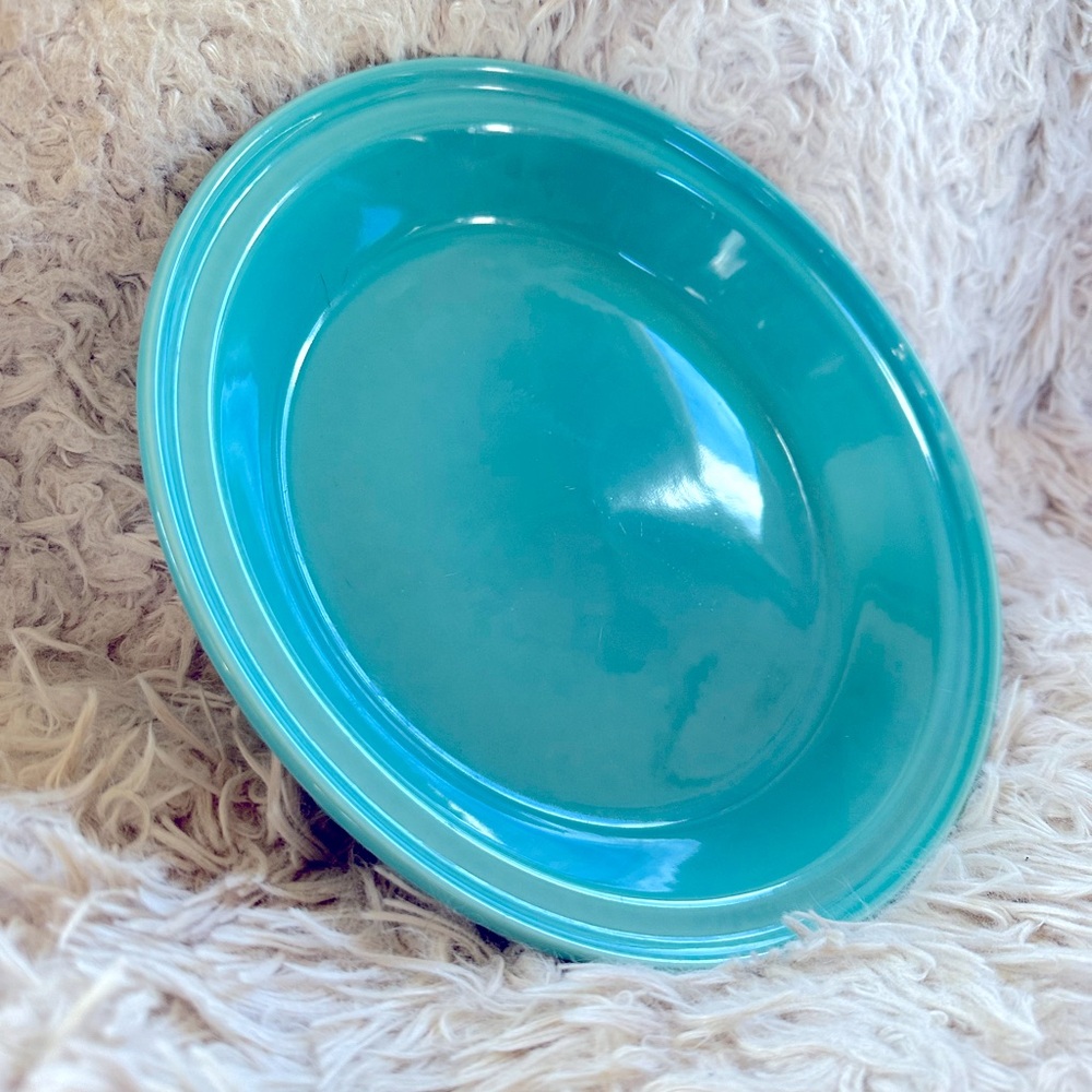 Fiestaware 10” turquoise deep pie plate